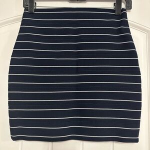 ARMANI EXCHANGE bandage striped mini skirt